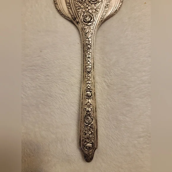 19th Century sterling silver hand mirror - Picture 7 of 9